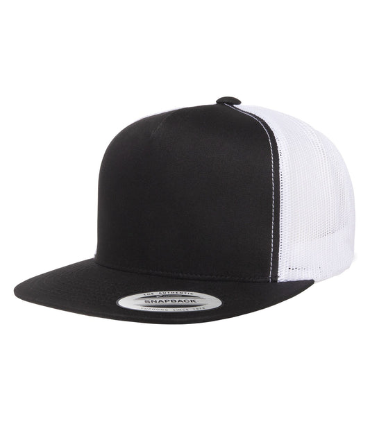 Flat Brim Snap Back With Embroidered Logo