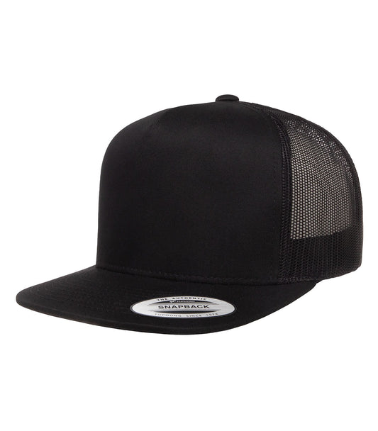 Flat Brim Snap Back With Embroidered Logo
