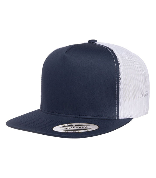 Flat Brim Snap Back With Embroidered Logo