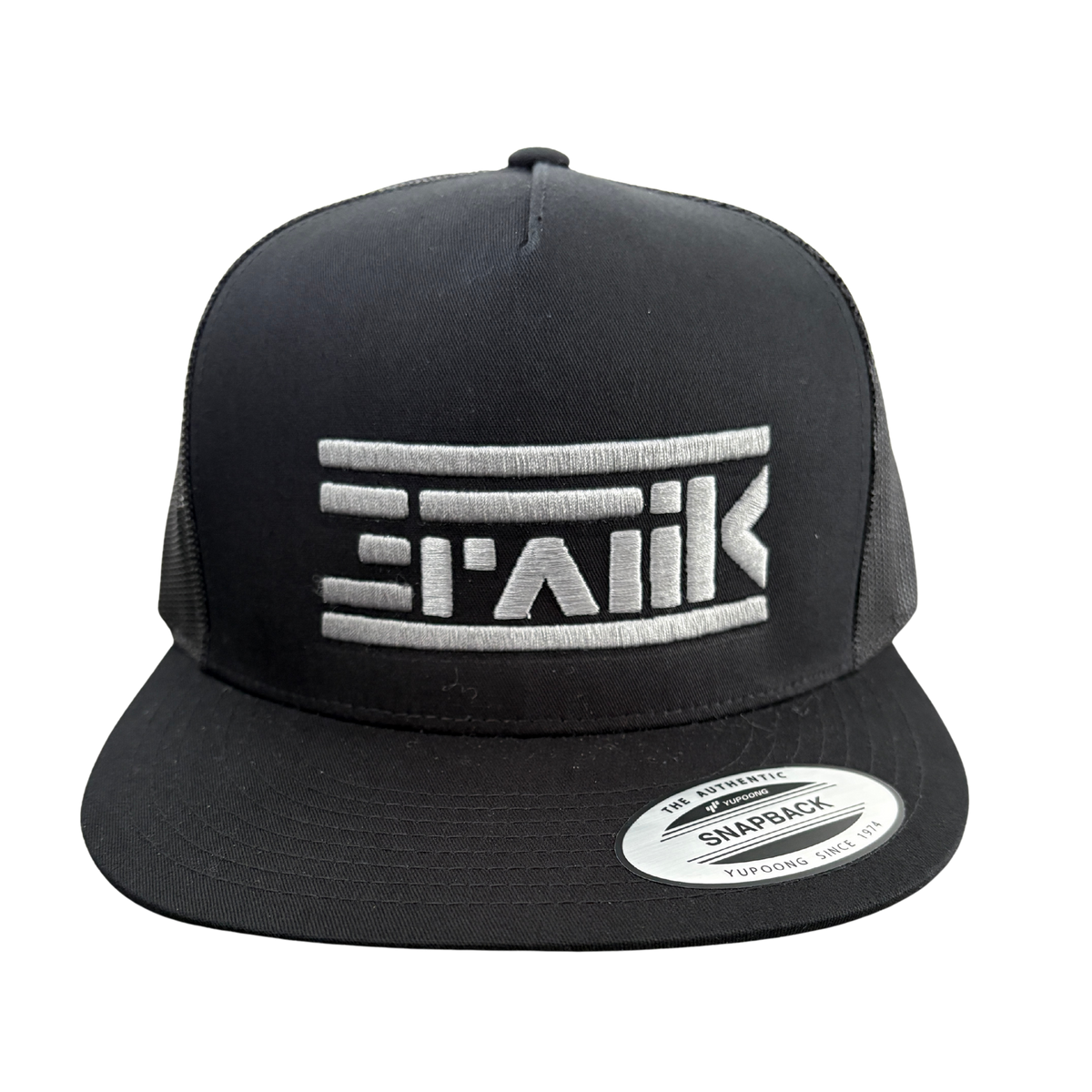 Flat Brim Snap Back With Embroidered Logo