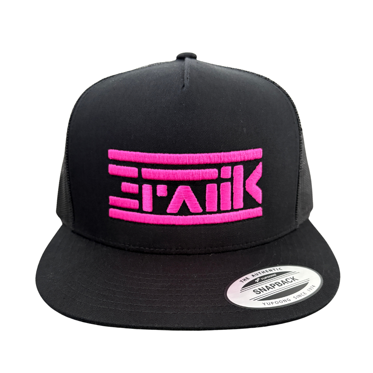 Flat Brim Snap Back With Embroidered Logo