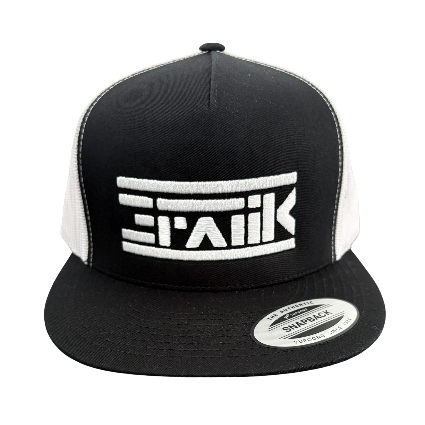 Flat Brim Snap Back With Embroidered Logo