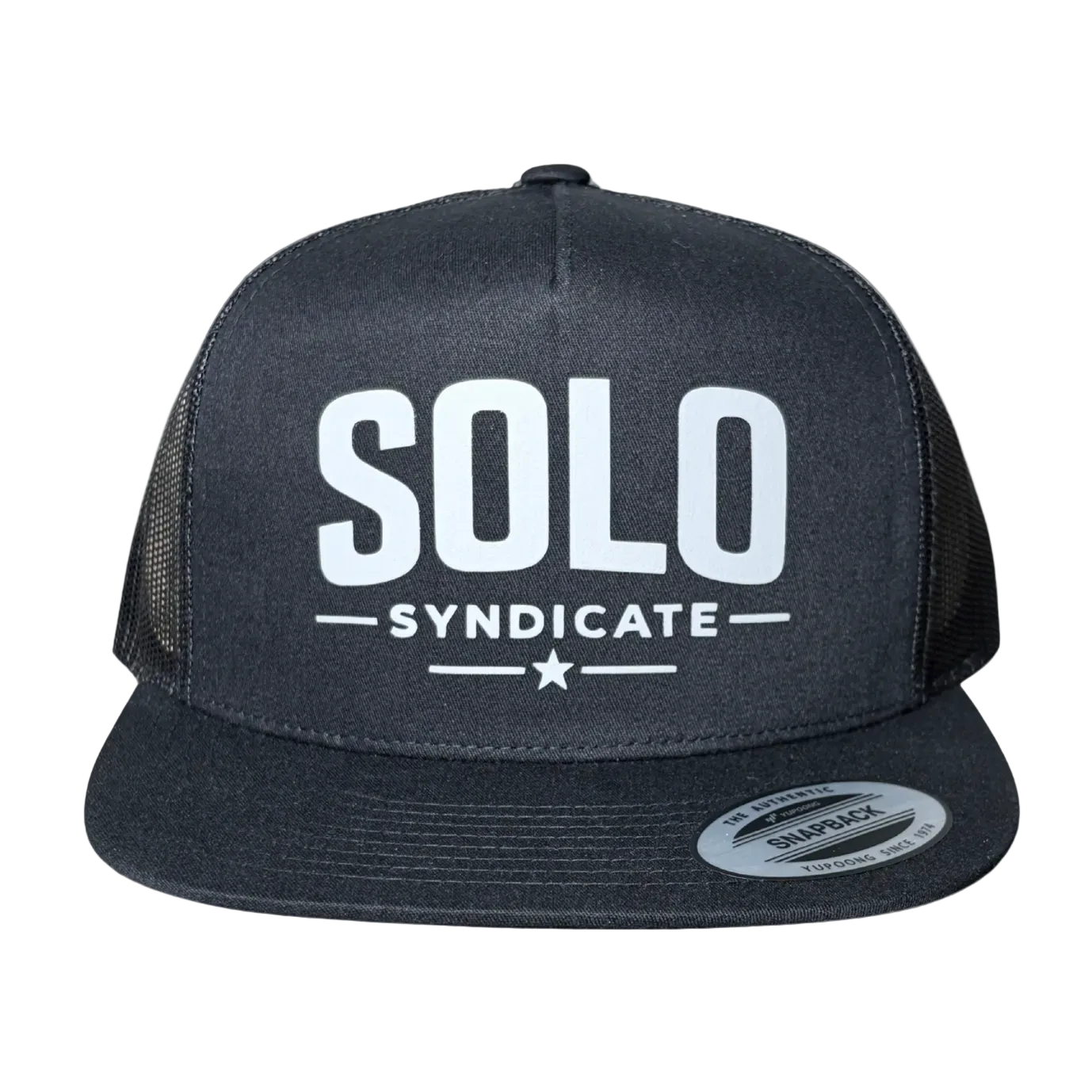 Solo Syndicate Flat Brim Snap Back With HTV Logo