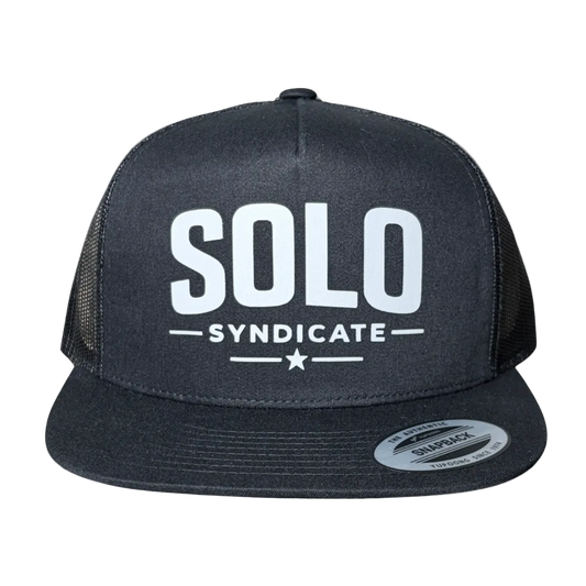 Solo Syndicate Flat Brim Snap Back With HTV Logo