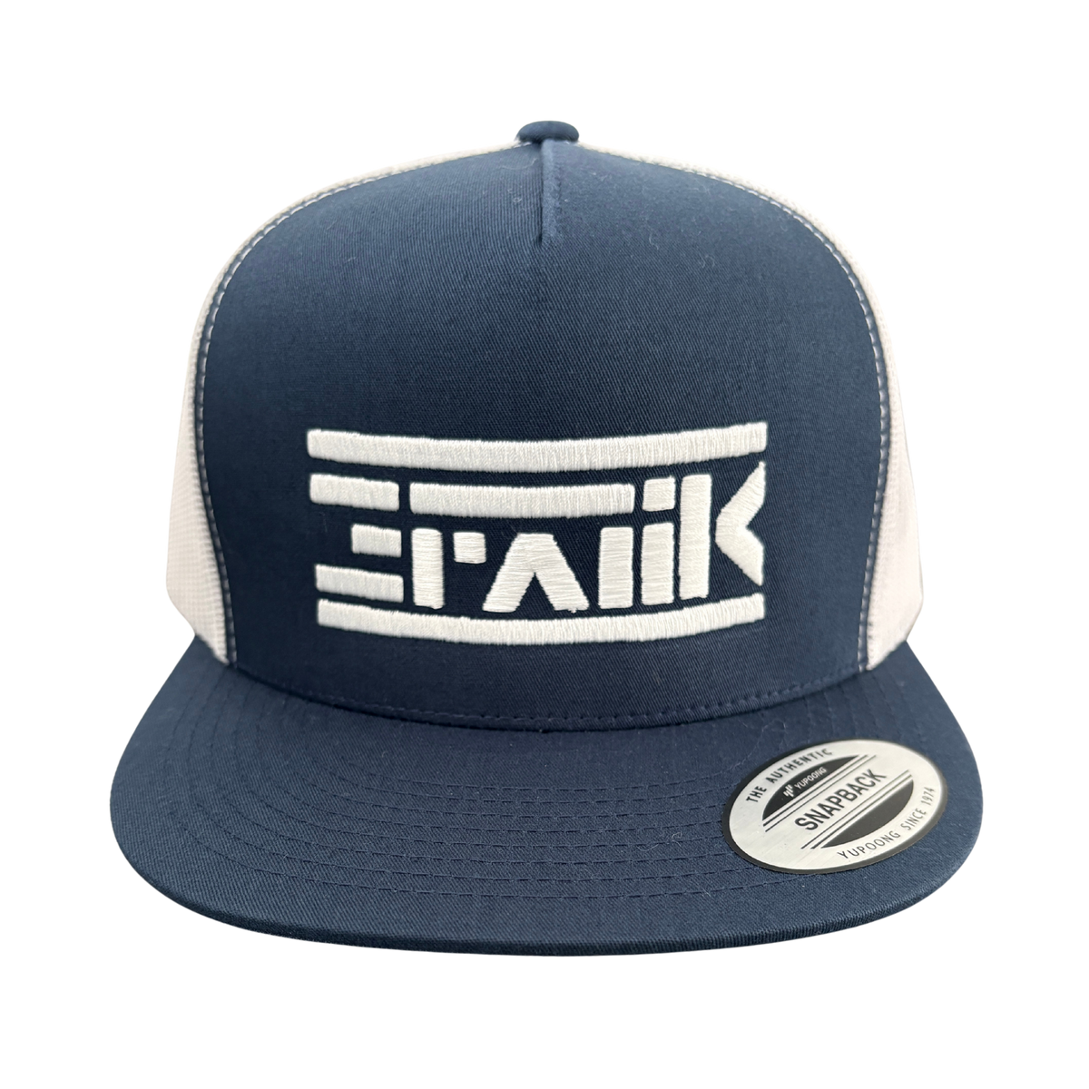 Flat Brim Snap Back With Embroidered Logo