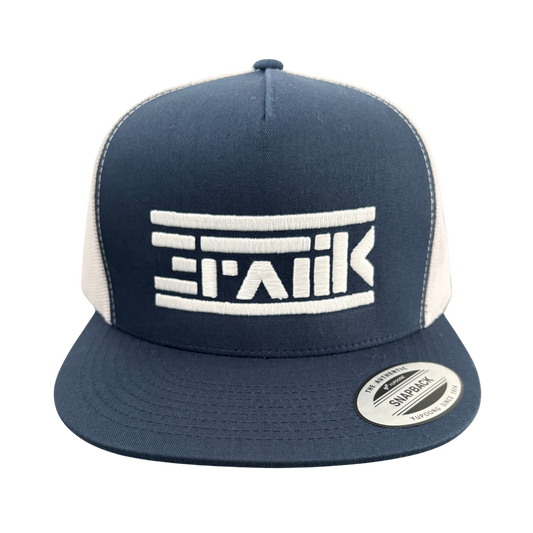 Flat Brim Snap Back With Embroidered Logo
