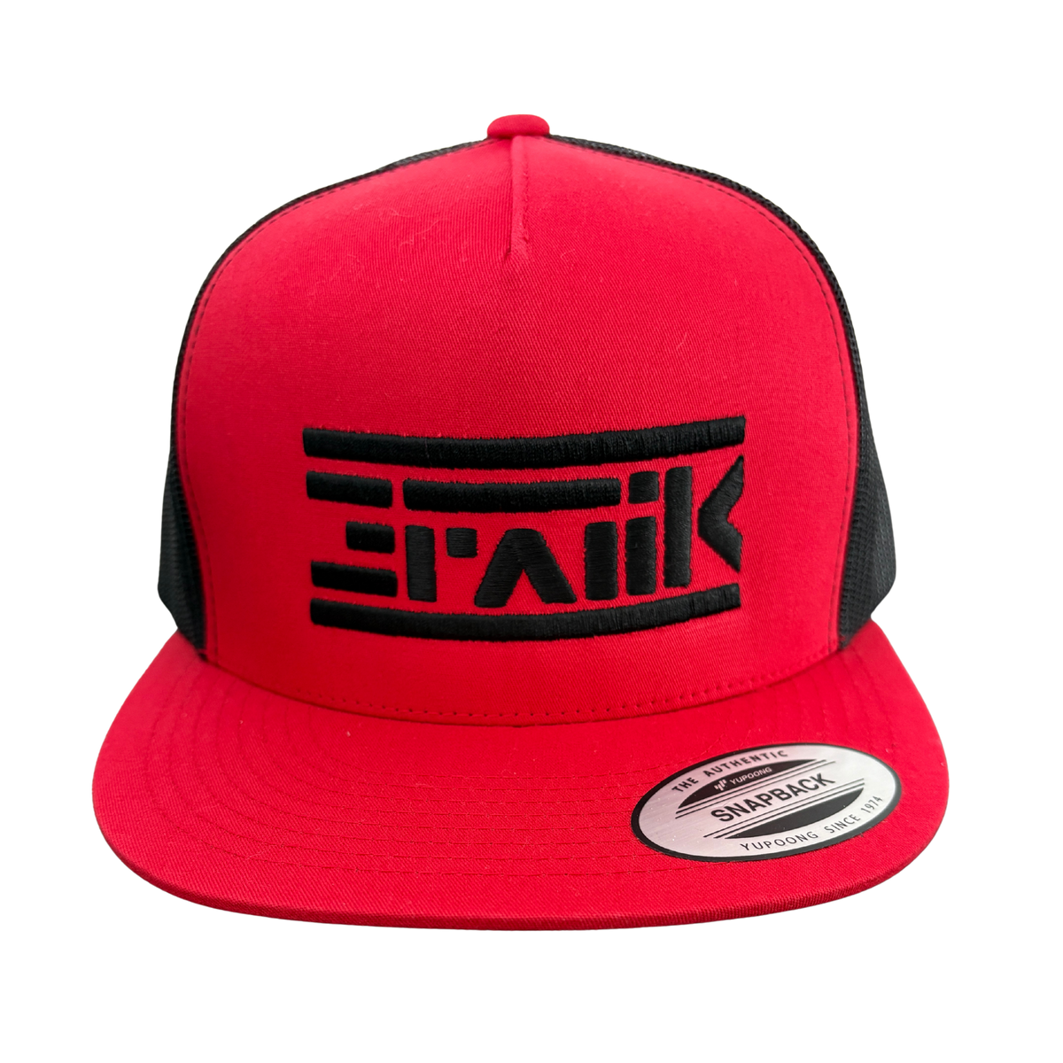 Flat Brim Snap Back With Embroidered Logo