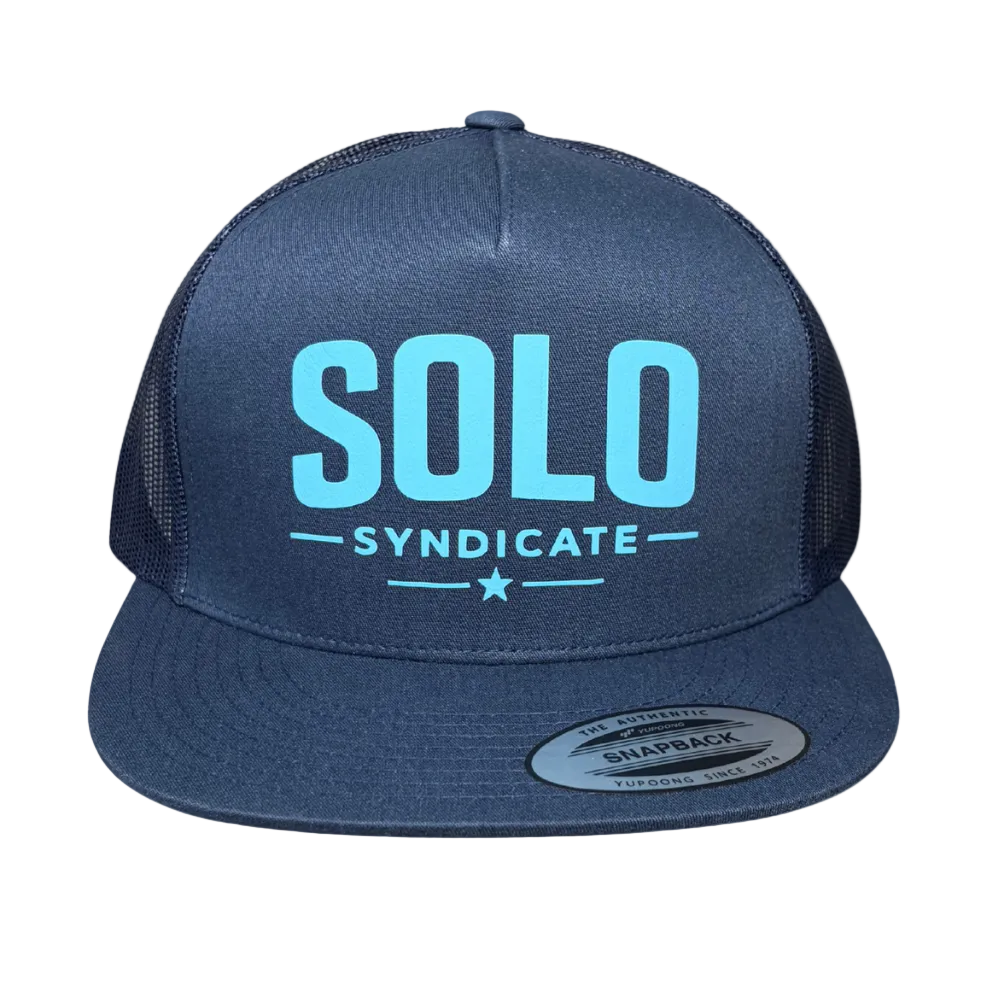 Solo Syndicate Flat Brim Snap Back With HTV Logo