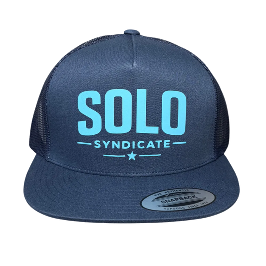 Solo Syndicate Flat Brim Snap Back With HTV Logo